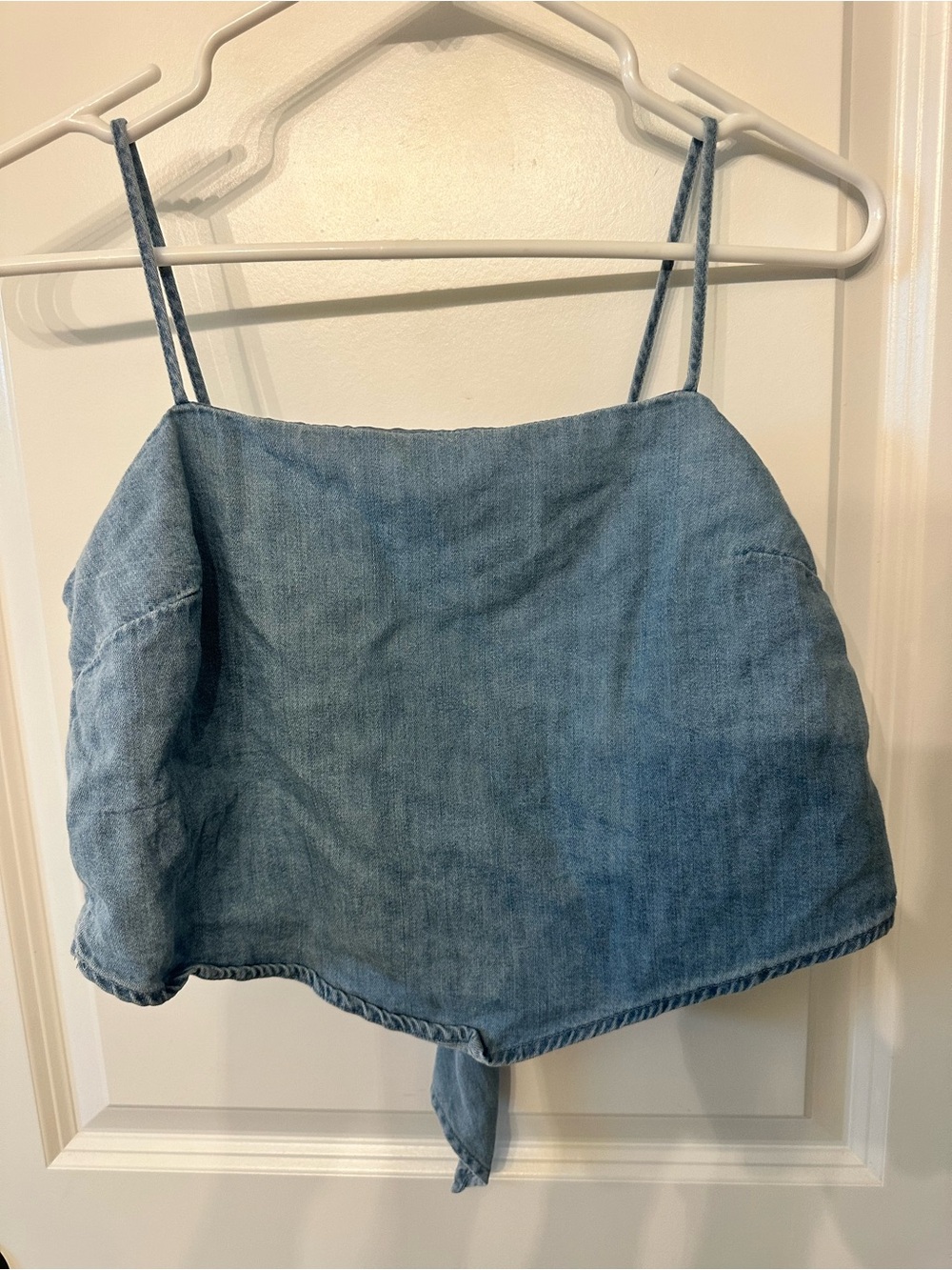 Denim Tie Top - Blue